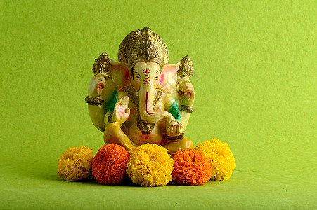 印度教上帝绿背景偶像会宗教文化雕塑智慧节日信仰雕刻崇拜雕像问候语图片
