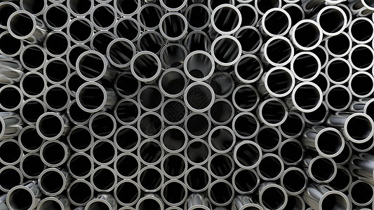 3D 插图 钢管壁材料渲染圆形圆柱库存技术工程建筑学3d圆圈图片