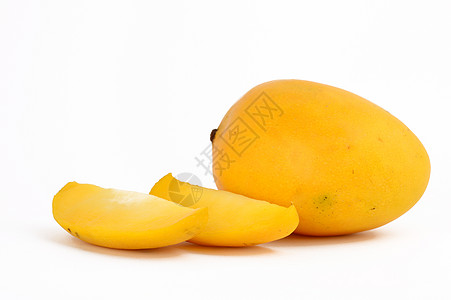白底带切片的芒果水果维生素小吃烹饪甜点食品食物国王甜蜜篮子麻布图片