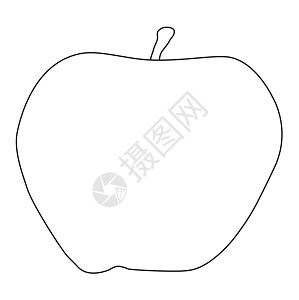 苹果大纲绘图诱惑堕落白色小吃插图绘画水果食物图片