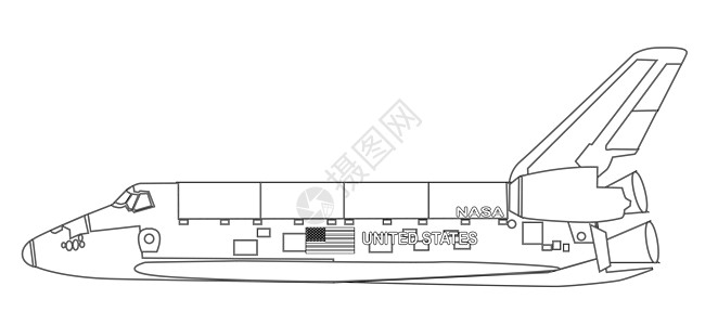 航天飞机大纲绘图飞船插图艺术艺术品绘画工艺图片