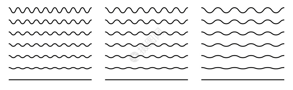摇摆不定的波浪线 摆动波浪集 波浪矢量线图片