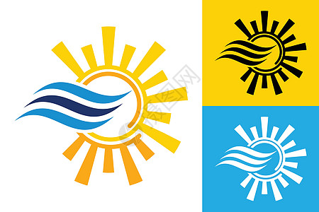 空调 logo 标志 symbolHot 和 cold symbo季节天气晴天控制冻结气候蓝色冷却圆圈标识图片