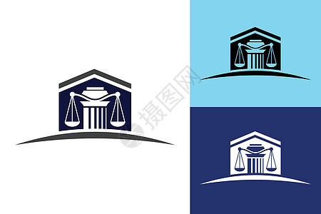 律师事务所的支柱标志设计正义法标志设计模板法律锤子徽章法官立法圆圈惩罚法庭司法房子图片