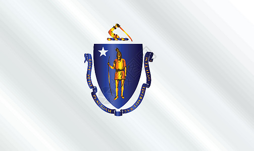 马萨诸塞州州旗图片