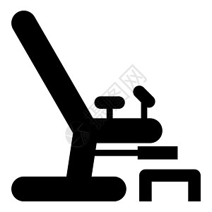 妇科椅图标黑色科洛医疗女性怀孕检查考试药品性别凳子妇科医生椅子背景图片