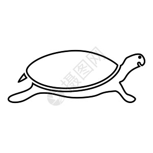 乌龟乌龟图标黑色科洛游泳食草野生动物脊椎动物盔甲保护动物群微笑爬虫荒野图片