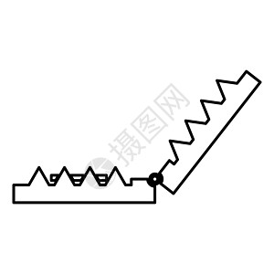 陷阱图标黑科洛动物圈套危险荒野猎人立足点牙齿疼痛黑色风险图片