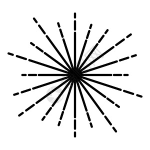 森伯斯特烟花射线径向射线束线闪光釉耀斑星爆同心辐射线图标黑色矢量插图平面样式 imag图片