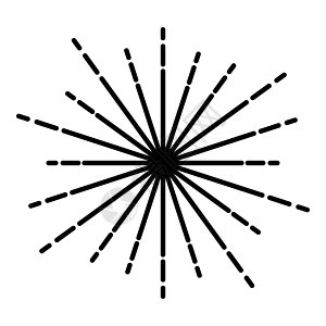 森伯斯特烟花射线径向射线束线闪光釉耀斑星爆同心辐射线图标黑色矢量插图平面样式 imag图片