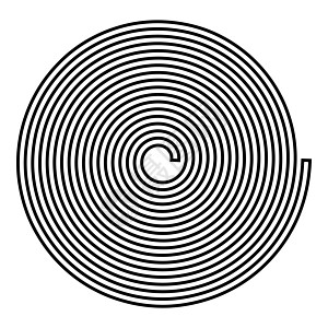 螺旋螺旋环流图标轮廓黑色矢量插图平面样式图像图片