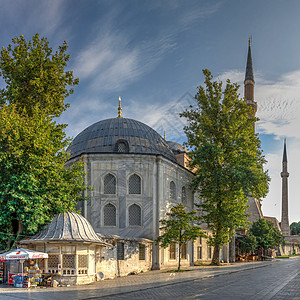 圣·索菲亚教堂土耳其伊斯坦布尔博物馆金角圆顶地标公园尖塔博物馆教会建筑城市喷泉背景