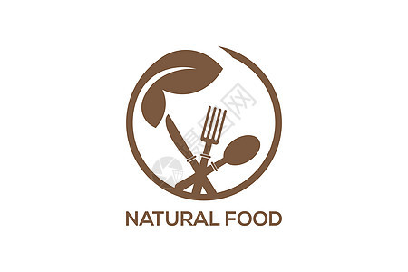 天然食品标志设计模板饮食插图标签菜单绿色餐厅叶子健康食物徽章图片