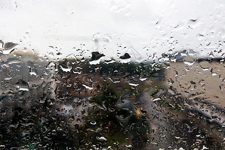 抽象的完整框架背景 显示有雨滴滚动的窗口图片
