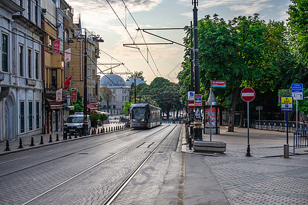 土耳其伊斯坦布尔历史中心的街道旅游乘客旅行市场金角火鸡路线地标正方形长廊图片