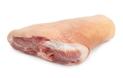 新鲜猪头白色小腿红色粉色关节火腿弯头猪肉烹饪食物背景图片