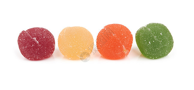 白色的糖果水平明胶黄色蜜饯绿色橙子杂色小吃红色水果图片