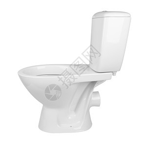 孤立的厕所碗平底锅陶瓷制品卫生白色壁橱图片