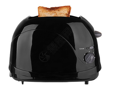 烤面包机黑色用具家庭食物早餐机器厨房技术器具白色图片