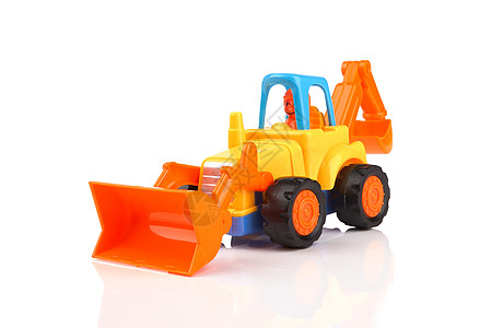 拖拉机黄色男生工业承包商机器白色推土机挖掘机玩具图片