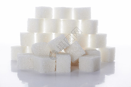 糖立方糖白色碳水正方形团体糖果甘蔗活力蔗糖食物剪裁图片