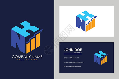 立方体字体 NK 与金融标志标志等距 alphabe生长字母会计英语利润市场统计公司图表经济图片
