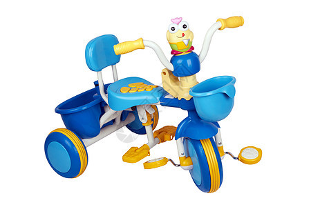 三周期三轮速度学习幼儿园白色乐趣儿子车轮座位三轮车插图图片