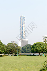 塔塔中心高层 设计时尚的钢塔最高商业建筑和重要地标 位于印度西孟加拉邦加尔各答欢乐之城的中央商务区 亚洲 2019 年 5 月景图片