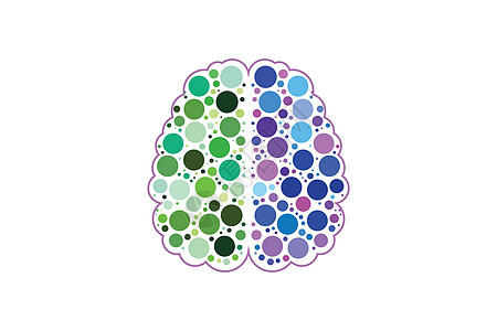 大脑连接标志设计数字大脑标志模板Brain log技术创造力智力数据库中心社区科学数据创新标识图片