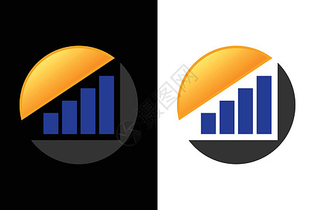财务会计标志设计模板矢量 Ico插画家数据利润工作报告插图营销贸易市场蓝色图片