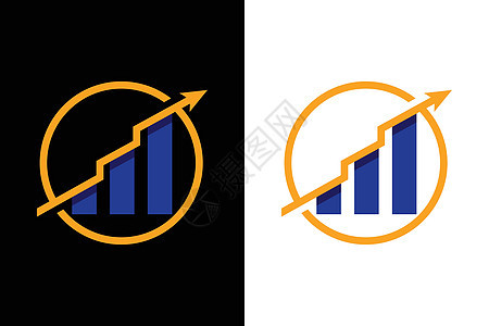 财务会计标志设计模板矢量 Ico营销金融图表公司插画家商业贸易数据蓝色生长图片