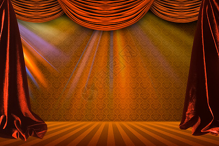 剧院幕帘和舞台灯光 戏剧幕帘的插图木头聚光灯绳索娱乐名声海报歌剧强光天鹅绒艺术图片