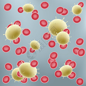 血液插图中的冠状病毒图片