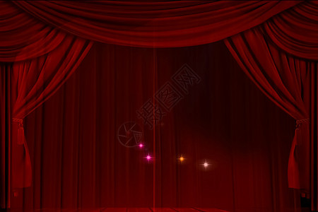 剧院幕帘和舞台灯光 戏剧幕帘的插图歌剧房子入口流苏公告马戏团座位强光聚光灯展示背景图片