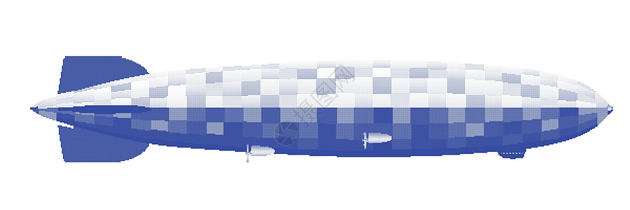 半吨空运船气球蓝色艺术品绘画飞艇插图艺术空气飞机图片