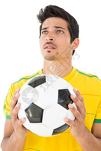 英俊的足球运动员背景图片
