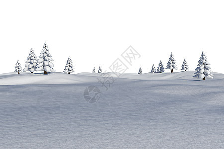 白雪的白雪风景 有fir树环境枞树森林绘图插图树木计算机图片