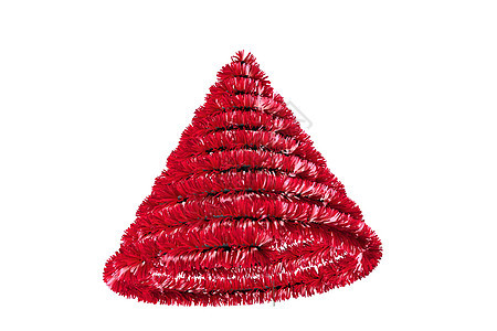 圣诞树的形状螺旋装饰品插图红色计算机绘图背景图片
