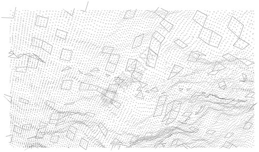 由点和线组成的矢量背景蓝图草图原子金属粒子插图三角形矩阵人工智能框架图片