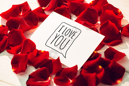 我爱你的复合图像 综合我爱着你情人花瓣话框红色卡片玫瑰笔记背景图片