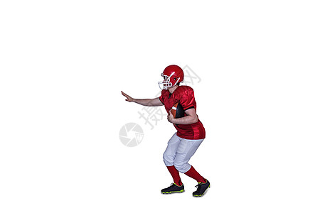美国足球运动员 与球一起奔跑跑步对手运动服四分卫男性服装体育手臂一只手运动图片