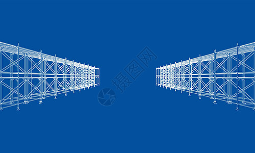 大架子的绘图或草图货运3d后勤零售仓库绘画蓝图出口贮存空间图片