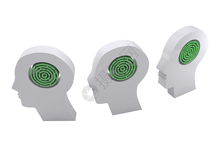 脑部迷宫综合图象头脸耳朵眼睛计算机原图白色插图智力解决方案灰色图片