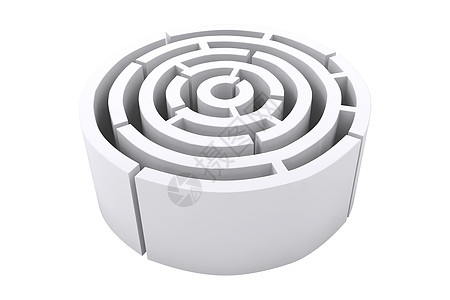 圆形迷宫的复合图像计算机数码机器人原创插图背景白色智力绘图灰色图片