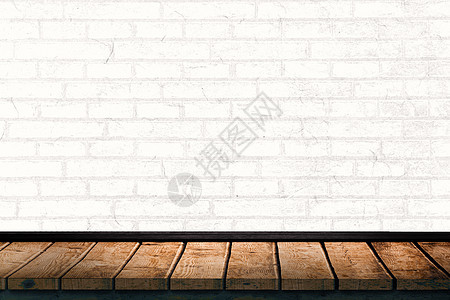木制办公桌复合图像白色桌子背景图片