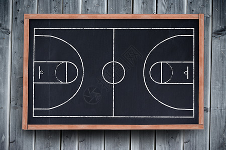 篮球场的复合图像学校背景绘图黑色课堂场地数字计算机教育木板图片
