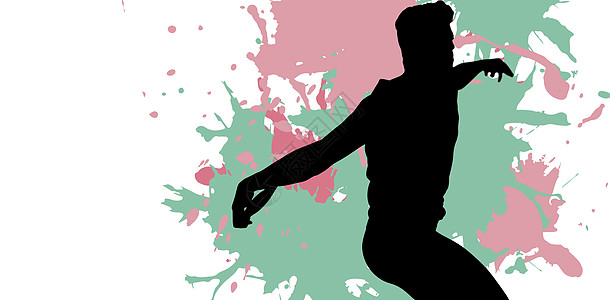 人类抛掷盘片的侧面图像组合飞溅艺术讨论肌肉图层男性男人练习绿色体力图片