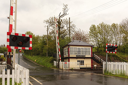 Culgaith 信号箱和水平交叉危险旅行英语运输建筑怀旧信号穿越定居死神图片