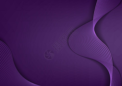 紫色丝绸背景与优雅的紫色线条插画