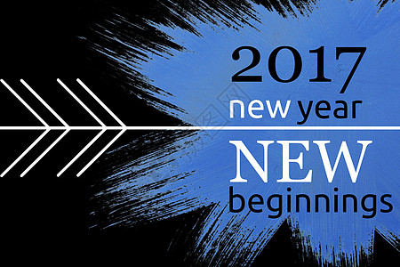 关于黑人和蓝黑色背景设计的新年贺词图片